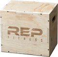 Rep Plyometric Wood Jump Box | CrossFit & Strength Training | 12 to 30" Range of Wooden Step Platforms | Gym & Sports Workouts | Fitness, Exercise, Physical Therapy Equipment | Pro Conditioning Tool