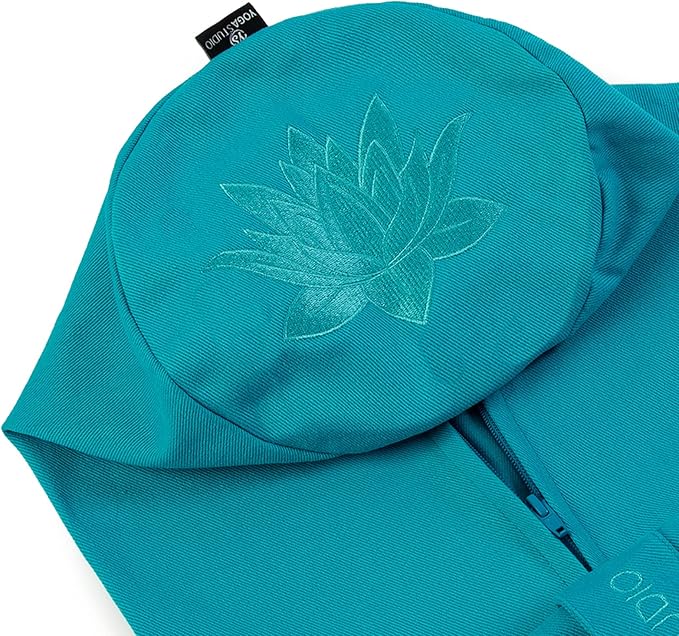 Yoga Studio Spare Organic Cotton Bolster Covers With Handle And Zipper (Aqua)