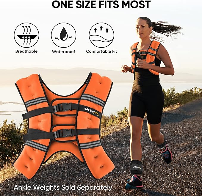APEXUP Weighted Vest Men Women, Weight Vest for Women Workout Equipment for Strength Training Running