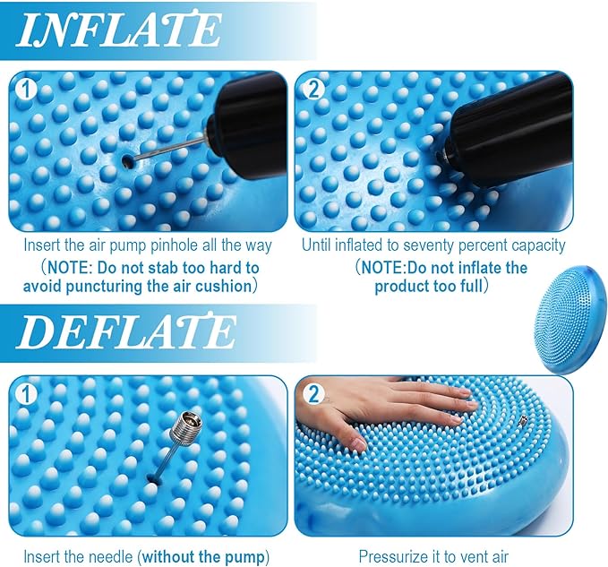 Libima 4 Pcs Wiggle Seat for Sensory Kids Inflated Wobble Cushion Sensory Seat Cloud Design Flexible Seating for Classroom Elementary Balance Disc for Kids Adult Pet Training