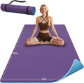 HAHE Yoga Mat Thick, 72"x32"x0.4"Th (10mm), Wide Non-Slip Exercise Mat with Carry Strap, Double-Sided POE Fitness Mat for Yoga, Pilates & Floor Workouts