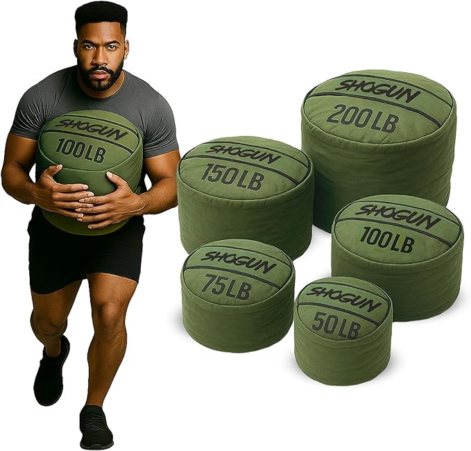 Shogun Sandbags for Working Out – Heavy Duty Workout Sandbag for Weight Training, Cross Training, Strongman, Fitness & Military Use – Adjustable Exercise Sand Bags for Full Body Training