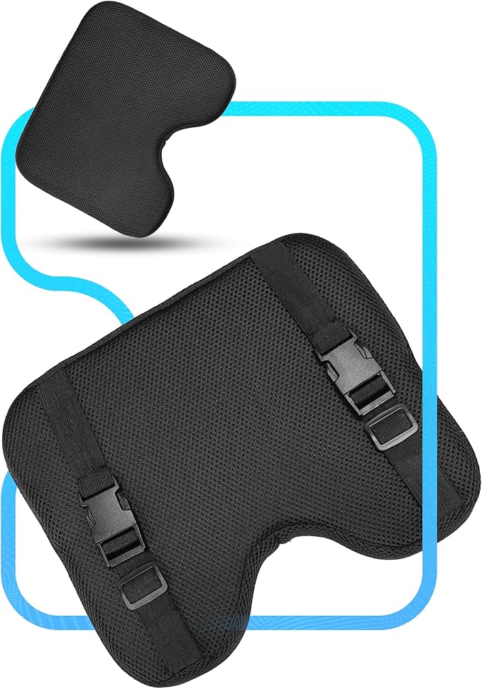 Rowing Machine Seat Cushion, MERACH Rower Seat Cushion, 2 Strap Fixation, Custom Memory Foam, Washable Cover, Ideal for Concept2 and Other Rowing Machines - Rower Accessories and Seat Pad