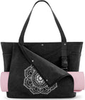 Gonex Yoga Mat Bag, Yoga Gym Bag Tote Bag with Multi Pockets For Women Men, Canvas Yoga Mat Carrier Take in Out Mat Easily For Pilates Travel Workout Office