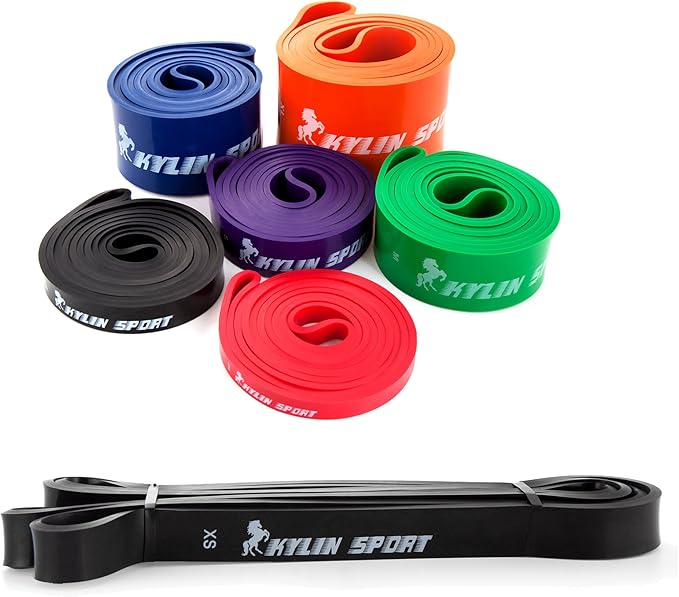 KYLIN SPORT Resistance Band Assisted Pull Up Bands Training Yoga Pilates Elastic Loop Stretch for Cross Workout Gymnastics Power-Lifting