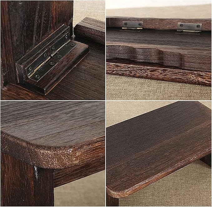 Kneeling Chair,Meditation Bench Kneeling Stool,Portable Foldable Perfect Kneeling Stool Ergonomic Yoga Bench, for Tea Ceremony, Seiza, Yoga, Praying and Healthier Sitting(Dark Brown)