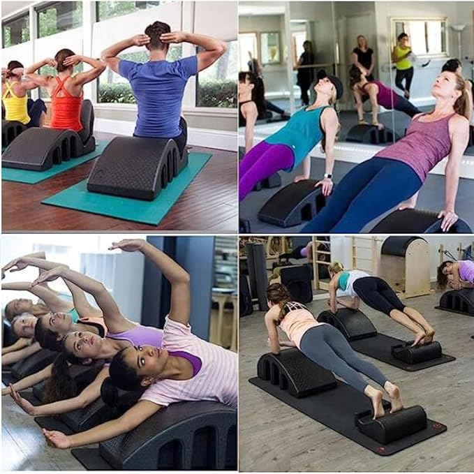 Spine Corrector Pilates Yoga Wedge Massage Table - Detachable EPP Arc Foam for Back Pain Relief, Spine Health, Core Strengthening and Stretching