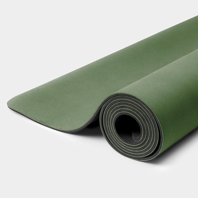 WeGym Yoga Mat, 4mm Cushioned Exercise Mat for Yoga, Pilates, Home Workouts - Anti Slip Polyurethane Suede Yoga Mat with Carrying Strap