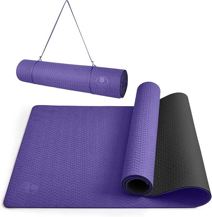 IUGA Yoga Mat Thick Non Slip Anti-tear Pilates Mat Eco Friendly Hot Yoga Mats for Workout & Exercise(72"x 24"x 6mm)