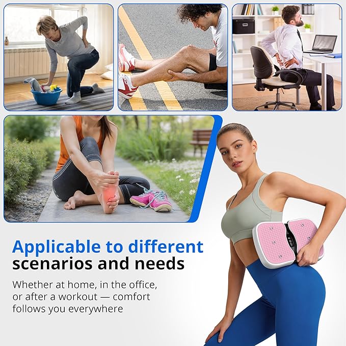 Mini Vibration Plate Machine, Leg Waist Workout Vibrating Plate Portable Quiet Percussion Massager for Legs, Waist, Back, Neck Vibration Massager,Buttocks Muscle Stiffness Relief