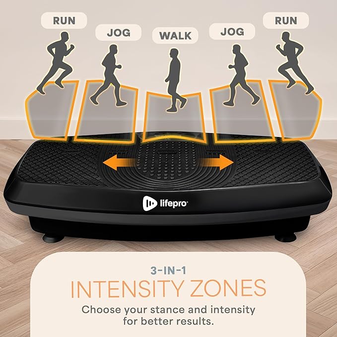 Lifepro Hovert 3D Heavy Duty Vibration Plate Machine – Sturdy Dual Motor Platform with Lateral & 3D Motion – Full Body Workout for Strength, Balance, Recovery & Circulation