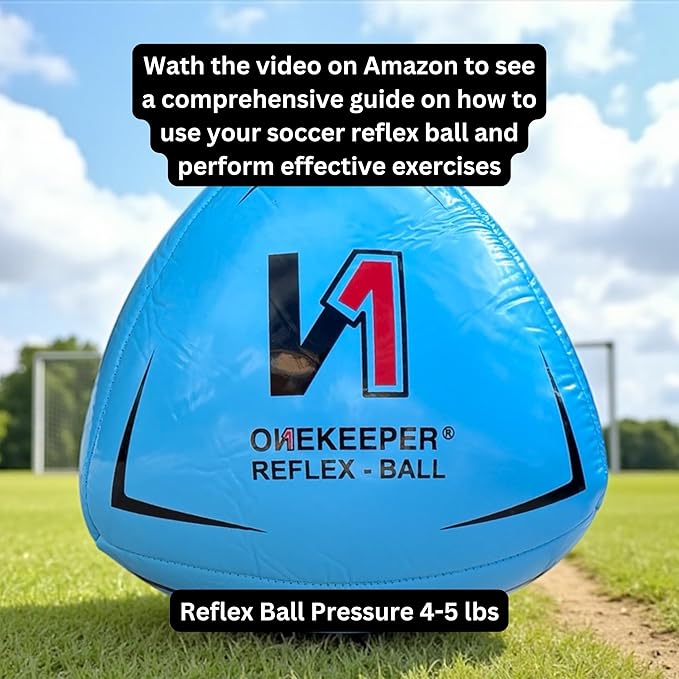 ONEKEEPER Soccer Reflex & Reaction Ball - White, Orange, Blue, Pink, and Fluo Yellow, Agility and Coordination Training for Kids and Juniors (Pump Not Included)