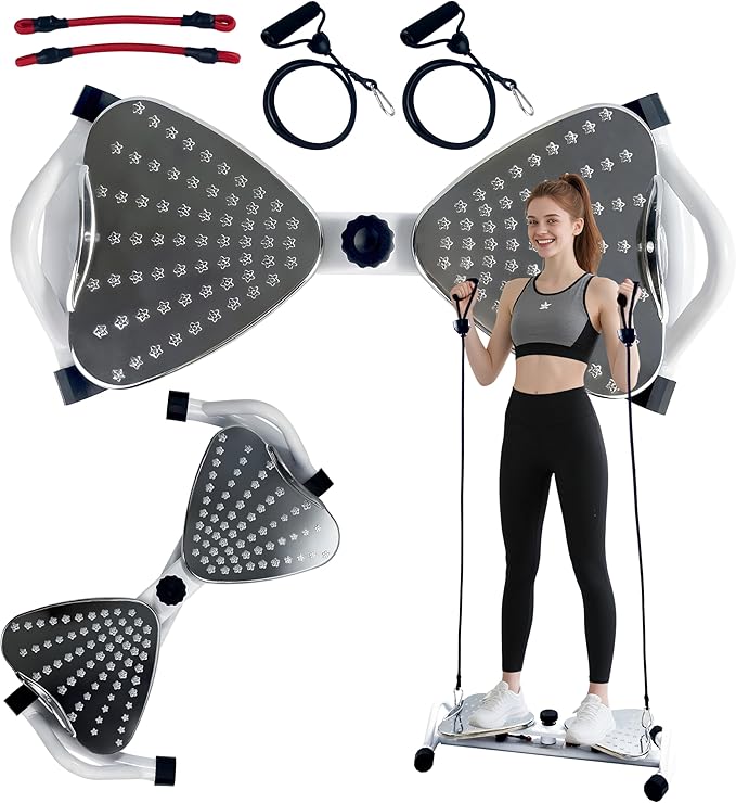 Waist Twister Ab Machine – Ab Twister Board for Exercise, Core & Waist Twisting Fitness Tool, Quiet Twist Exercise Machine with All-Metal Anti-Slip Footrest, 500 lbs Capacity, Home Gym Equipment