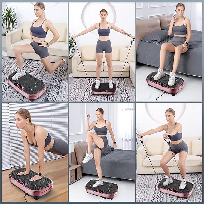 Vibration Plate Exercise Machine,Vibrating Plate for Lymphatic Drainage,Shake Plate for Weight Loss,Full Body Vibration Platform Machines for Women Men Exercise