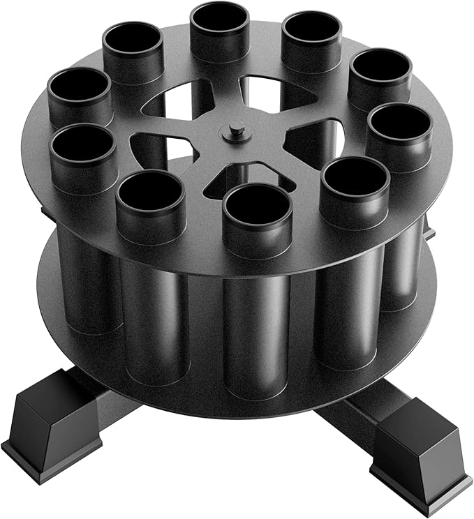 EVERYMATE Vertical Barbell Holder : Rotatable Barbell Holder Floor Stand, Heavy Duty Barbell Rack Stand Fit 2-Inch Olympic Bars, Curl Bars, Triceps Bars Home Gym Organizer Barbell Storage