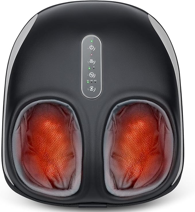 Nekteck Shiatsu Foot Massager with Heat, Heated Foot Massager Machine for Neuropathy & Plantar Fasciitis, Adjustable Intensity, FSA Eligible HSA Store Eligible, Ideal Gifts for Women & Men