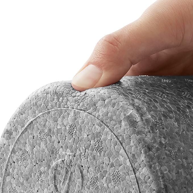 Philosophy Gym 24" High-Density Foam Roller for Exercise, Massage, Muscle Recovery - Round, Gray