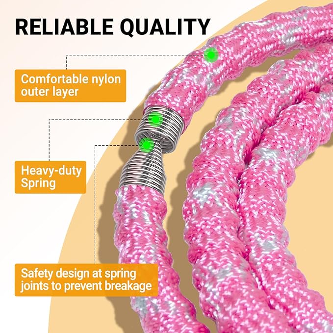 Soft Fitness Spring Hoop for Women Weight Loss, 3.3 lbs Weighted Exercise Infinity Hoop, Foldable and Portable Hula Circle Hoops for Home Travel