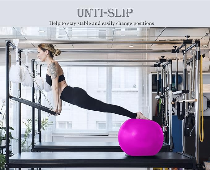 Soft Pilates Ball 9 Inch, Ideal Small Exercise Ball Between Knee Squeeze for Physical Therapy Yoga Core Medicine Abs Pt Bouncy, Mini Rubber Fitball Barre Workout Equipment for Women Men Kid Toddler