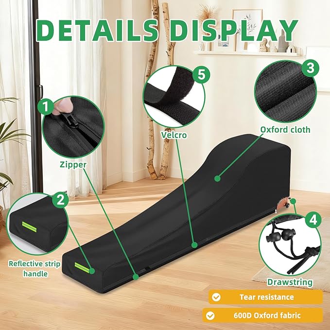 Rowing Machine Cover Fits Concept2 Rower, Fitness Equipment Accessory, 600D Heavy-Duty Waterproof & Fade-Resistant with 50+ UPF UV Shield and WindLock Elastic Hem, Black