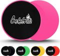 Celebrita Pair of Gliding Discs Core Sliders Ab, Back, Hip, and Leg Exercise Gear for Gym, Home, Yoga, Pilates | Strengthen Abdomen, Burn Fats, Improve Balance (Pink)