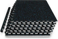 ProsourceFit Rubber Top Exercise Puzzle Mat ½-inch or ¾-inch, EVA Foam Interlocking Tiles for Home Gym Protective Flooring for Equipment and Workouts, Available in 24 SQ FT or 48 SQ FT