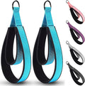 2PCS Comfortable Enhanced Thickness Pilates Double Loop Strap - D-Ring Strap for Home Gym & Yoga Workout Accessories