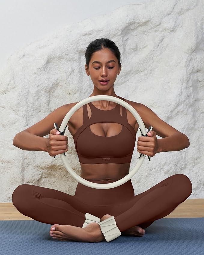 BetterMe Toning Pilates Ring – Magic Circle Pilates Ring for Strength & Flexibility – 15 Inch Fitness Ring for Home Pilates & Yoga Workouts