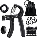 Hand Grip Strength Trainer Kit, 5 Pack Forearm Gripper Strengthener Adjustable Resistance, Hand Strengthening Devices