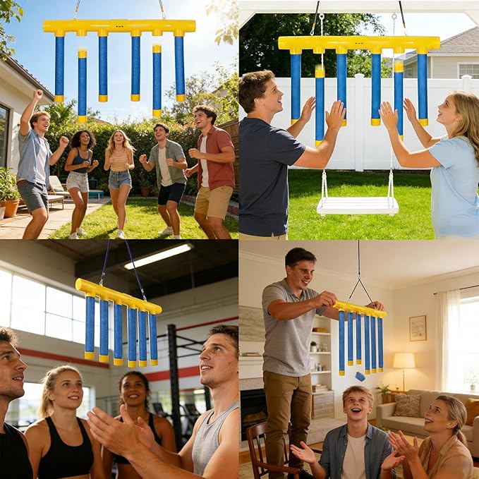 Reflex Challenge Game, 3 Adjustable Drop Stick Game, Reflex Game Falling Sticks for Hand Speed Challenge, Reaction Time & Hand Eye Coordination Training, Catching Sticks Game