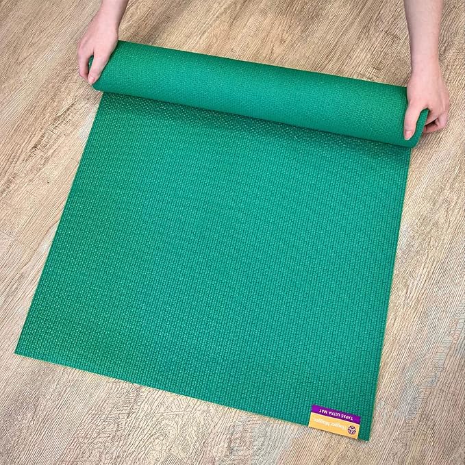 Hugger Mugger Tapas Ultra Yoga Mat - Outstanding 1/4″ Soft Cushion, Lightweight, Made in the USA Sticky Mat, Durable and Long-Lasting