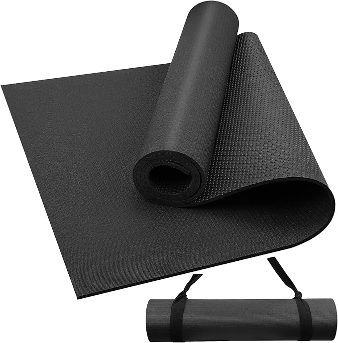 Large Workout Mat 6'x2' & 6'x4' - Home Gym Flooring for Weightlifting, Jump Rope, MMA, Yoga, Cardio, Stretch, Plyo, HIIT - Shoe-Friendly