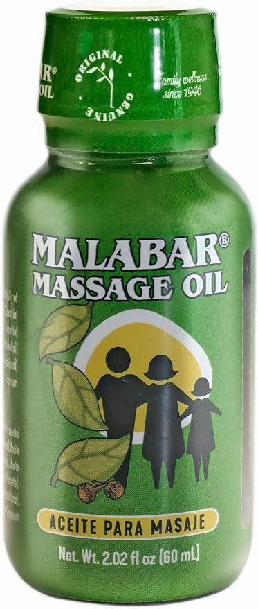 Malabar Massage Oil - 60ml, Muscle Comfort Formula with Malabar Axocopaque, Clove, Mint for Stress Relief