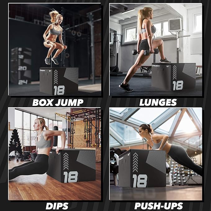 Philosophy Gym Soft Foam Plyometric Box - Jumping Plyo Box for Training and Conditioning