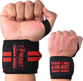 Beast Power Gear Stiff Wrist Wraps for Weightlifting 18” 24” 30” Premium Quality Wrist Support for Heavy Bench Press Powerlifting, Strength Training for Strong Men and Women