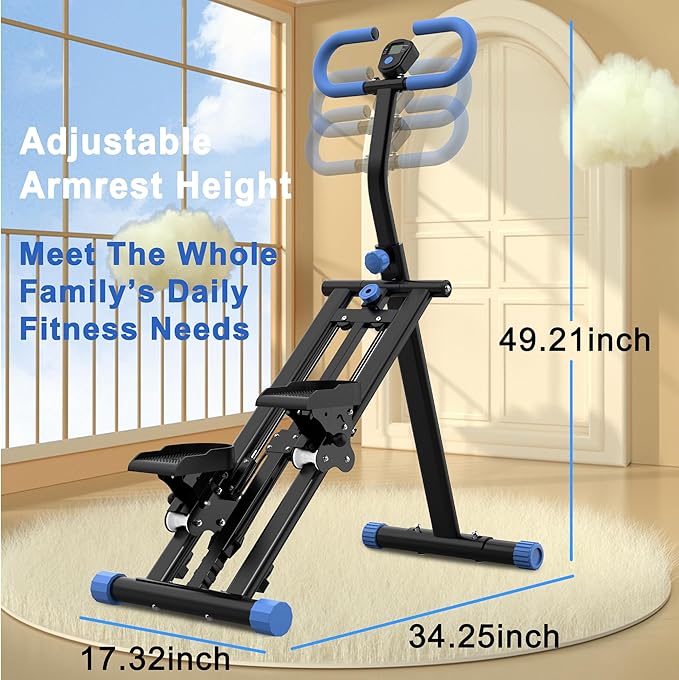 Stair Stepper for Home-Upgrade Vertical Climber Workout Machine for Full-Body Exercise Climber Fitness Equipment with Stable Frame Adjustable Handlebar