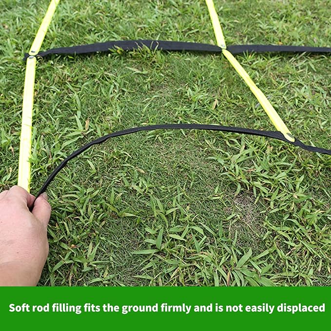 Multifunctional 9 Grids Agility Ladder for Sports Training Fitness and Footworks Drill Agility Train Enduring Balances Cores Skill Development