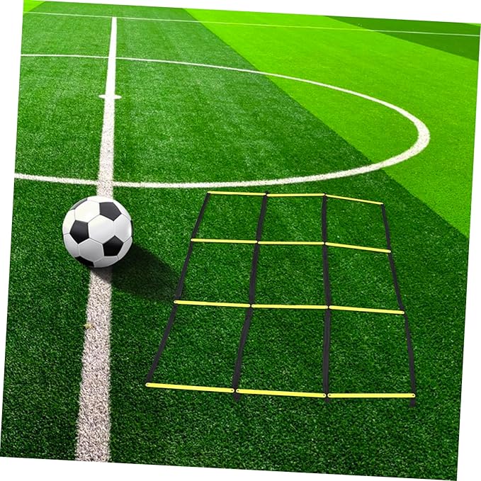 Foldable Agility Ladder Training Pad for Football Soccer Multifunctional Rope Ladder for Footwork Speed Drills and Sports Exercises Portable and Lightweight Go Training