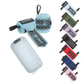 Professional Wrist Wraps, Heavy-Duty Support with Thumb Loop 18 Inch Pair for Powerlifting, Bodybuilding, Cross Training - Mesh carry pouch included (Light Blue)