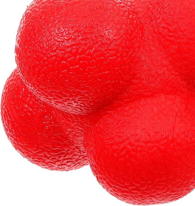 Alipis Hexagonal Reaction Ball for Agility and Hand Eye Coordination Training, 7cm Red High-Difficulty Fitness Ball for Baseball and Indoor Sports Reaction Exercises