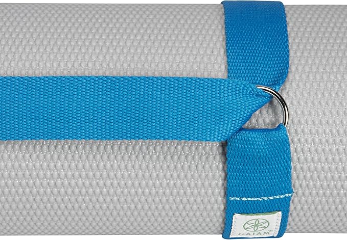 Gaiam Easy-Cinch Yoga Mat Sling - Durable Carrying Strap for Yoga Mat with Metal D-Rings for Secure Fit (No Mat Included)
