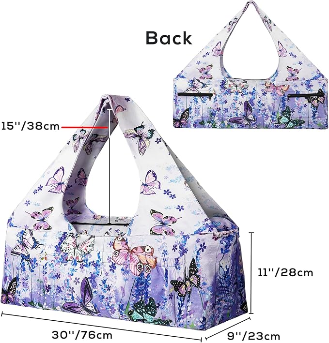 Yoga Mat Bag - Large Yoga Bag with Yoga Mat Strap, Zipper and Pockets - Yoga Bags and Carriers Fits All Your Stuff - Personalized Yoga Mat Bags for Women Fits Most Size Mats