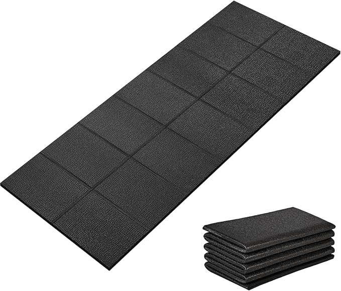 Treadmill Mat 68"x24", WERCHO Foldable Walking Pad Mat for Carpet Hardwood Floors 4mm Heavy-Duty Exercise Equipment Mat for Treadmil Pad,Spin Bike, Elliptical Trainer, Home, Gym