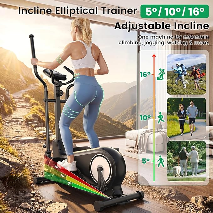 ANCHEERAMA006033 Black Dark Elliptical Exercise Machine