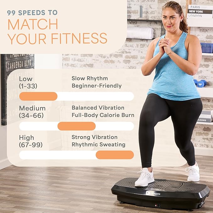 Lifepro Hovert 3D Heavy Duty Vibration Plate Machine – Sturdy Dual Motor Platform with Lateral & 3D Motion – Full Body Workout for Strength, Balance, Recovery & Circulation