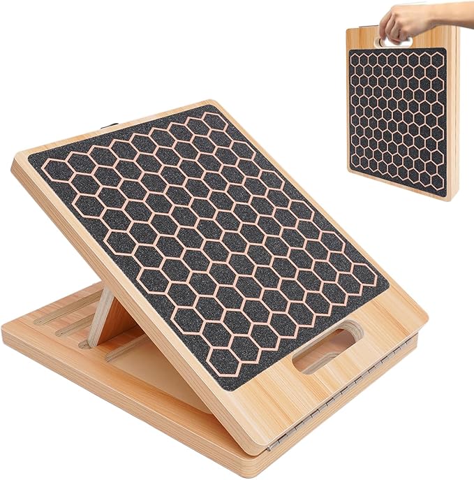 Physical Therapy Equipment, Adjustable Calf Stretcher Slant Board & Slant Board for Calf Stretching - Portable Incline Board for Leg Exercises | Athletic Training Equipment