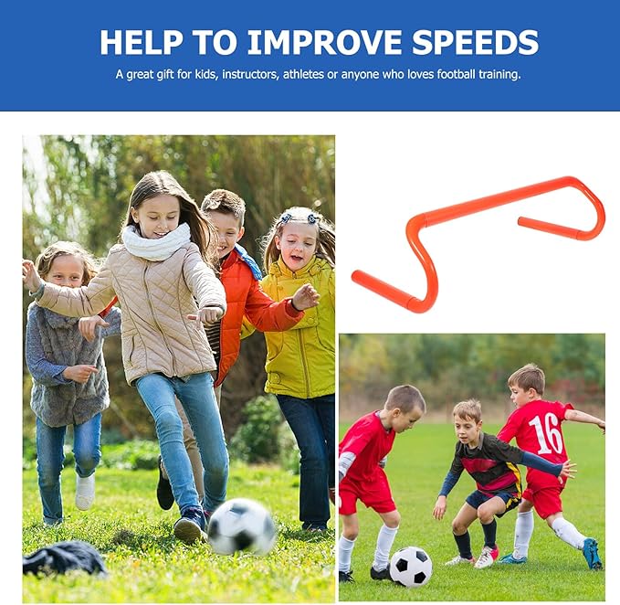 Kisangel Agility Speed Hurdles for Soccer Football Training Equipment Portable Outdoor Indoor Agility and Coordination Drills for Sports and Skill Development