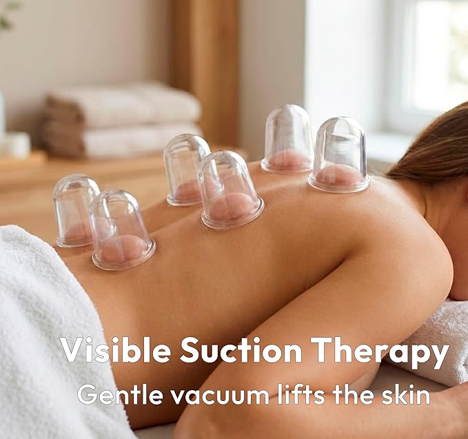 Silicone Cupping Therapy Set - Massage Therapy Cups for Arthritis, Pain Relief, Anti Aging, and Anti-Cellulite - Cupping Kit for Relaxation and Muscle Recovery