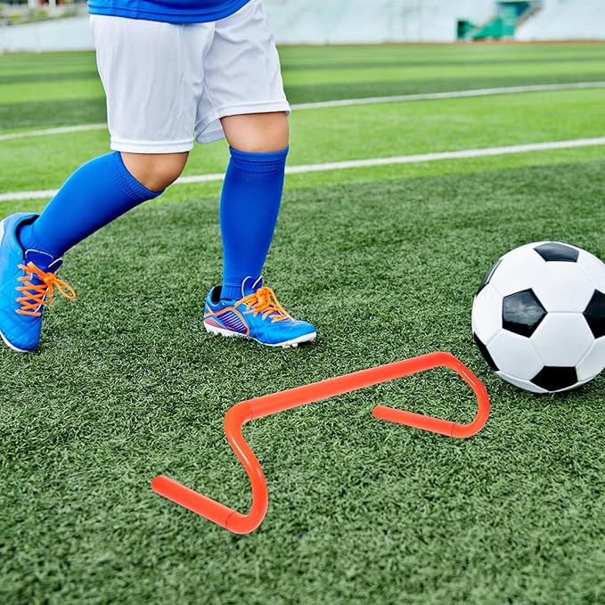 Kisangel Agility Speed Hurdles for Soccer Football Training Equipment Portable Outdoor Indoor Agility and Coordination Drills for Sports and Skill Development