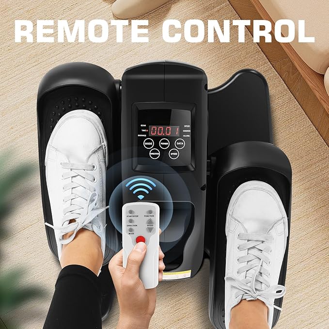 ANCHEER Under Desk Elliptical Machine, Electric Seated Pedal Exerciser, Mini Elliptical Machines, LCD Display Monitor, Portable Quiet Elliptical Machine, Leg Exerciser for Home